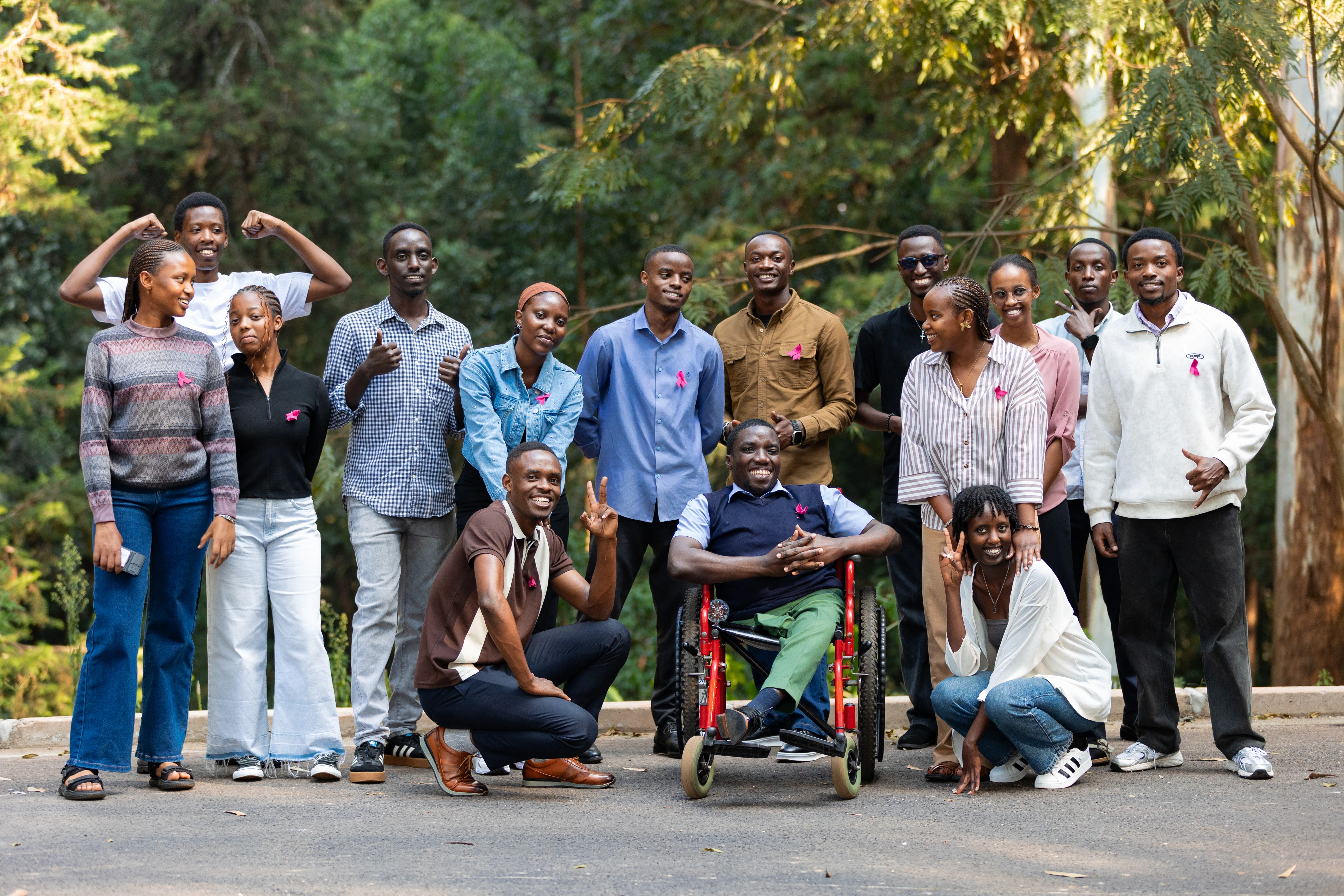 Pink Youth Rising students working together on public health campaigns
